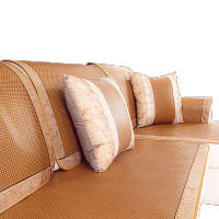 凉席沙发垫夏季坐垫通用防滑座垫套罩实木皮靠垫套冰丝藤席竹席子