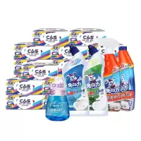 洁柔兔之力家庭实用组合(20包+2200g+400ml)