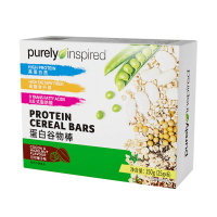 Purely Inspired(普利茵)植物蛋白谷物棒零食代餐膳食纤维添加奇亚籽白芸豆可可榛子味 25g*6支*2