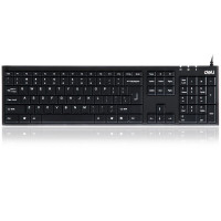 得力(deli)3712有线usb 键盘电脑键盘 有线键盘 计算机键盘 办公键盘