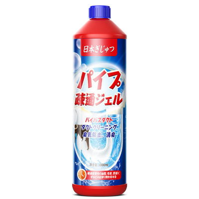 日系管道疏通剂强力溶解厕所马桶厨房下水道油污地漏堵塞除臭神器1kg*3瓶管道疏通剂