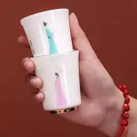 和邸 两相思·变色茶杯套装 个人杯*2 相思豆手链*2 产品尺寸:26.5*13cm