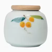博威 大蒜盒 手绘枇杷-圆罐