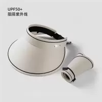 uv防晒帽女夏天防紫外线遮阳帽遮脸太阳帽大帽檐骑车不翻空顶帽子