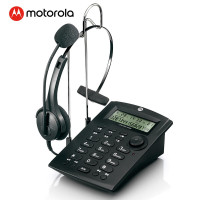 摩托罗拉(MOTOROLA)HT330C电话机耳麦电话机座机 话务耳机 黑色