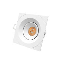 LED格栅射灯嵌入式COB单头天花斗胆灯客厅吊顶灯服装店 133*133mm 暖黄 9W