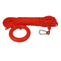 专业游泳水上救生绳 专业漂浮救生绳 救援船用救生圈安全绳浮索 直径12mm 长30米 橘色