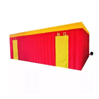 户外火灾模拟充气消防帐篷 逃生通道演习儿童演练迷宫宣传体验屋 8米宽*4米长*2.5米高(牛津布)