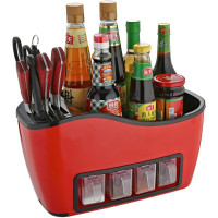 奥丁(adneny) 厨具系列 mini多功能厨房收纳组合套装 红色 D-00965