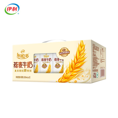 [5月生产]伊利谷粒多 燕麦牛奶200ml*12盒/箱 精选进口澳洲燕麦 礼盒装