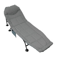 Tri-polar三级户外 TP1086 折叠床办公室单人午休午睡床五档调节舒适家用躺椅户外简易行军床 麻灰210*67