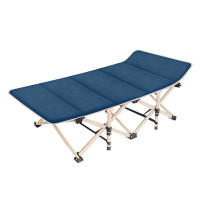 Tri-polar三级户外 TP1008 折叠床便携行军床办公室简易折叠躺椅单人午休旅游野营折叠床 藏青色 含垫子 藏青