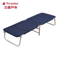 Tri-polar三级户外 TP1017 办公室折叠床单人午休行军床帆布简易折叠床 蓝色加固单层布183*34*63cm