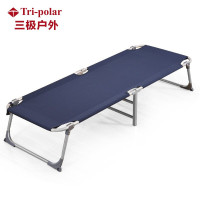 Tri-polar三级户外 TP1017 办公室折叠床单人午休行军床帆布简易折叠床蓝色单层布+棉垫183*34*63cm
