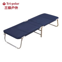 Tri-polar三级户外 TP1017 办公室折叠床单人午休行军床帆布简易折叠床蓝色加固单层布+棉垫183*34*63