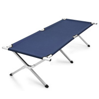 Tri-polar三级户外 TP1026 折叠床单人便携式加厚加宽加固午休折叠牛津布钢管行军床 铝管 军绿色190*62