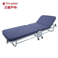 Tri-polar三级户外 TP1054 单人简易办公室午休床便携午睡床海绵床两折硬板折叠床 深蓝色188*75*28