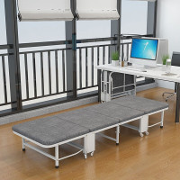 Tri-polar三级户外 TP1060 单人床家用四折折叠床硬板简易午休午睡床行军床 灰色190*70*28cm