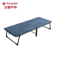 Tri-polar三级户外 TP1065 便携午休床办公室午睡床共享折叠带滑轮单人床四折床 深蓝色185*63*35cm