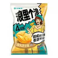 好丽友浪里个浪厚乳芝士65g*6袋 层层酥脆香脆可口好吃不腻