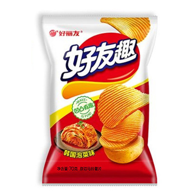 好丽友 好友趣 韩国泡菜味 70g*6袋 膨化休闲小吃零食品