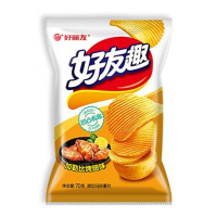 好丽友 好友趣 加勒比烤翅味 70g*6袋 膨化休闲小吃零食品