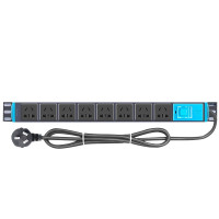 公牛(bull) 铝合金机柜排插PDU专用电源 10A 8位 5米 GN-E1080(货期3-6天)