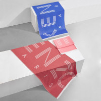 kenzo KPJ-005 Kenzo logo提花披肩毛毯红