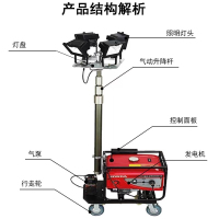 星工 本田发电机 全方位发电机升降防汛应急工程施工 柴汽油移动照明车