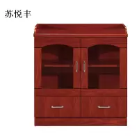 苏悦丰胡桃色餐边柜简约茶水柜二门800*400*860[工厂现做 7天内发货]