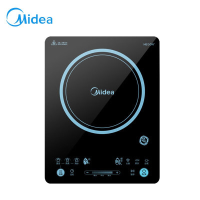 美的(Midea)电磁炉 家用2200W大火力匀火 188mm大线圈盘 智能定时速热爆炒电磁灶电池炉