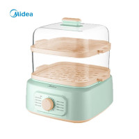 美的(Midea)电蒸锅 家用多功能可定时分体式6升大容量蒸锅电蒸笼 蒸煮两用 家用蒸煮锅MZ-ZG2020Q3-402