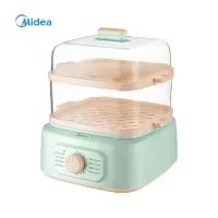 美的(Midea)电蒸锅 家用多功能可定时分体式6升大容量蒸锅电蒸笼 蒸煮两用 家用蒸煮锅MZ-ZG2020Q3-402