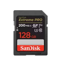 闪迪128GB SD存储卡U3 C10 V30 4K至尊数码相机内存卡 读速200MB/s写速90MB/s