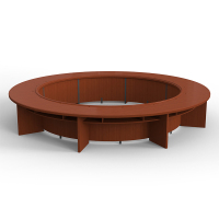 GRANDMEY 办公桌会议桌木制圆形 规格可选(张)