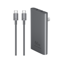 HUAWEI卡片全能充电器(Max 66W)冰霜银 纤薄机身 多品牌多品类兼容