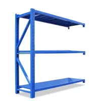 匠柏岚 储物置物架展示架重型铁架货架 三层蓝色副架 500kg1500*600*2000mm 1个