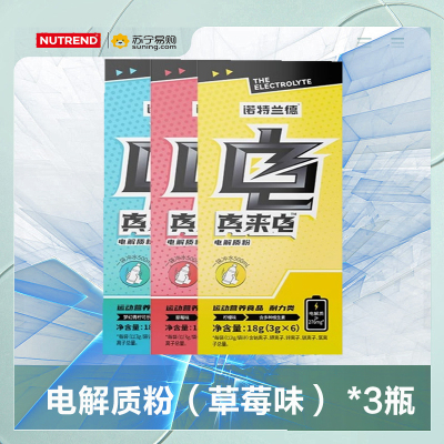 诺特兰德 电解质水冲剂运动健身饮料粉维生素饮料 电解质粉(草莓) 3盒