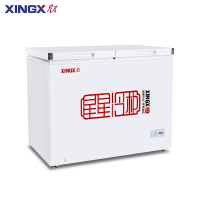 星星(XINGX)冷柜双温306升 冷藏冷冻双温双箱冰柜 顶开门卧式商用冰箱BCD-306GA