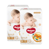 好奇 HUGGIES 铂金装皇家御裤纸尿裤M46片 两包装