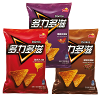 乐事(Lay's) 多力多滋玉米片68g*3袋装超浓芝士烧烤热辣味休闲小吃追剧解馋零食