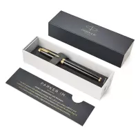 派克(PARKER) IM系列 纯黑丽雅金夹墨水笔0.5mm笔尖