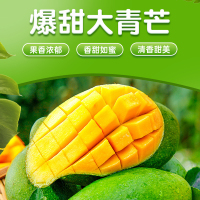 [西沛生鲜] 新鲜大青芒 当季 带箱9斤 大果 单果400g左右 整箱新鲜现摘热带时令水果甜心芒应季芒果