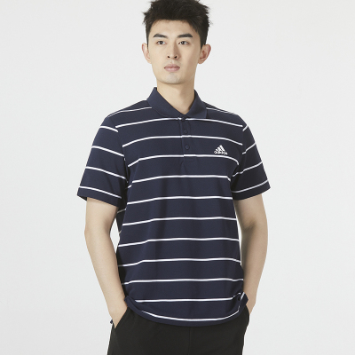 阿迪达斯(adidas)男装polo衫 23夏新款运动服跑步健身训练短袖棉质透气休闲翻领t恤 HE7434