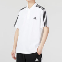 阿迪达斯 (adidas)男装2023夏季健身训练运动服潮流时尚T恤休闲宽松短袖POLO衫 IC9312 白色