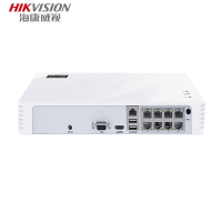 海康威视(HIKVISION)DS-7108N-F1/8P监控录像机NVR主机4路8路带POE供电 8口POE•通用塑壳