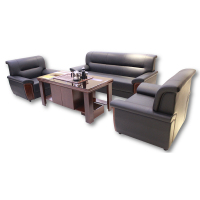 未易简约办公室商用皮质软扶手1080*920*890黑色单人沙发