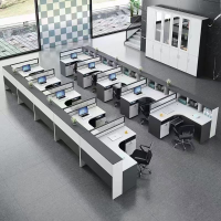 未易 职员办公桌椅组合简约现代屏风隔断电脑桌子卡座单人工作位可定制工作位1500*1500*1200 单位:位