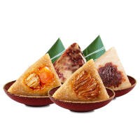 三珍斋 组合装800g (鲜肉粽/蛋黄鲜肉粽/豆沙粽/蜜枣粽) 8只装 Z
