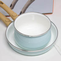 苏泊尔悦享轻珐琅锅两件套24cm煎锅+16cm汤锅 VTP2215T